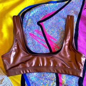 Hot Miami Styles Bikini Top Metallic Micro